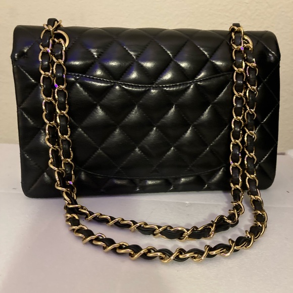 Vintage CHANEL Lambskin Double Flap Bag medium 2005 (9 Series) - Picture 7 of 16